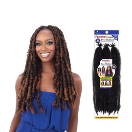 Shake-N-Go Synthetic Braid - 3X PRE-FLUFFED WATER POPPIN' TWIST 28 (2 Dark Brown)