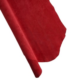 ELW Chap Splits Suede 4-5 oz (1.6-2mm) Red, Pre-Cut Piece 8-10 SQ FT - Split Leather AB Grade Cowhide - Perfect for Auto, Garments, Chaps, Bags, Vest, Aprons, Saddles, Moccasins