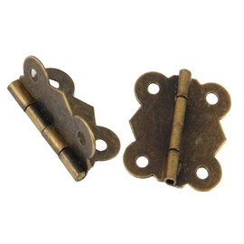 JFFX 12 Pcs Antique Bronze Butterfly Hinges, Retro Vintage Style Hinges with Screws for Cabinet Crafts Wooden Jewelry Box Gift Box (20 x 17mm)