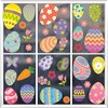 70 PCS Easter Window Cling Stickers, Cute Eggs Clings for