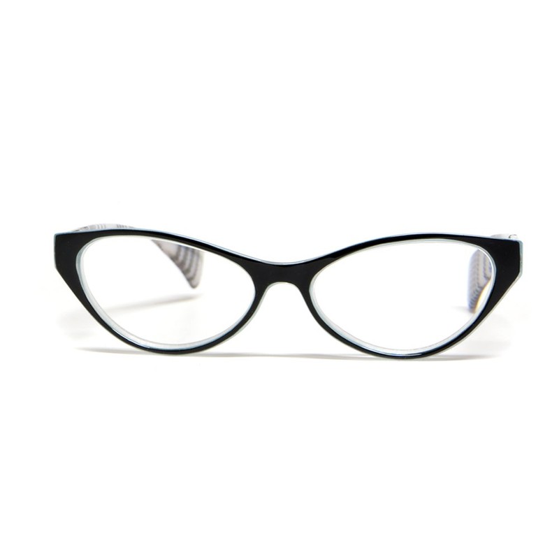 Calabria Emily - anteojos de lectura, Blue & Black Plaid,