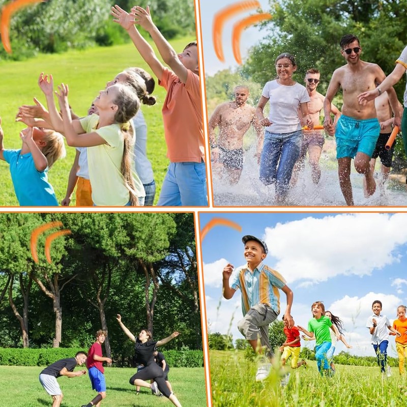 WUSJCOF 1 x Classic Throwing Game Soft Boomerang, Orange, V-Darts