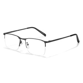 IGnaef Natural Crystal Stone Lenses Reading Glasses for Men Clear Real Glass Lens UV400 Protection IF2223
