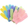 Haobase 4 Pairs Exfoliating Gloves Body Scrub Bath Gloves Scrubbing
