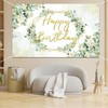 Avezano Sage Green Birthday Backdrop Greenery Eucalyptus Leaves Birthday Party