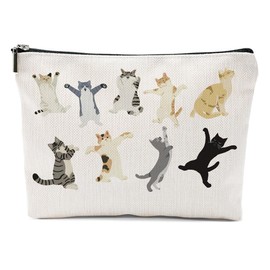 XFN Cat Lover Gifts Makeup Bag, Cat Themed Gifts for Cats Owner Women Girls Daughter Best Friend Sisters Friendship Graduation Birthday, Cats Cosmetic Bag Travel Pouch -4