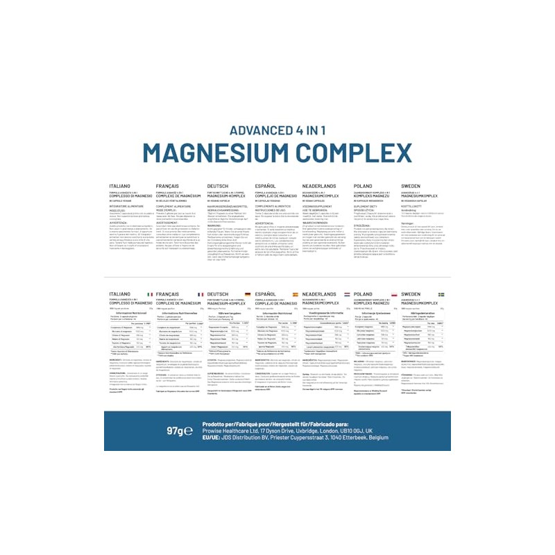 Magnesium Glycinate Complex 4 in 1 - 1866 mg per