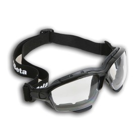 Beta 7093BC Transparente Schutzbrille, Sicherheitsbrille (kratzfester Augenschutz für die Werkstatt, gepolsterte Arbeitsschutzbrille, Rundumschutz, Gläser aus transparentem Polycarbonat), Schwarz