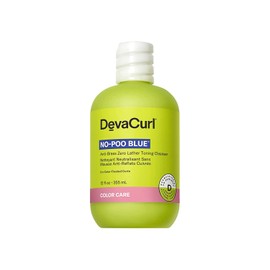 DevaCurl No-Poo Blue Anti-Brass Zero Lather Toning Cleanser, Superfruits, 12 FL. oz.