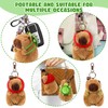Ditucu 2 Pcs Capybara Plush Keychain Toys Kawaii Strawberry Turtle