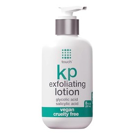 Touch Keratosis Pilaris Treatment 12% Glycolic Acid & 2% Salicylic Acid Exfoliating Lotion - Moisturizing Cream Smooths Bumps Away And Gets Rid Of Redness, 8 Ounce