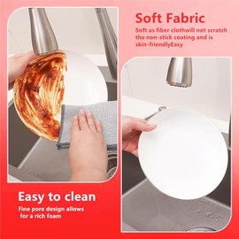 10PCS Set Non-Scratch Steel Wool Dishcloth - Multi Purpose Wire Dishwashing Rags Kitchen Towels and Dishcloths Sets Durable Cleaning Pads Bathroom Home Essentials Cleaning Supplies Tools Mesh Scrubber Microfiber