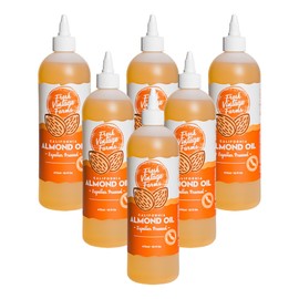 Fresh Vintage Farms Almond Oil | Expeller-Pressed California Almond Oil | Versatile Cooking Oil for Grilling, Baking, Dipping, & Salads | Smooth & Mild Flavor – 16oz, Pack of 6