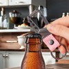 Pxvikis Key chain heavy duty carabiner clip metal bottle opener