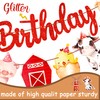 Farm Animals Birthday Party Banner Farm Birthday Party Decorations Farmhouse
