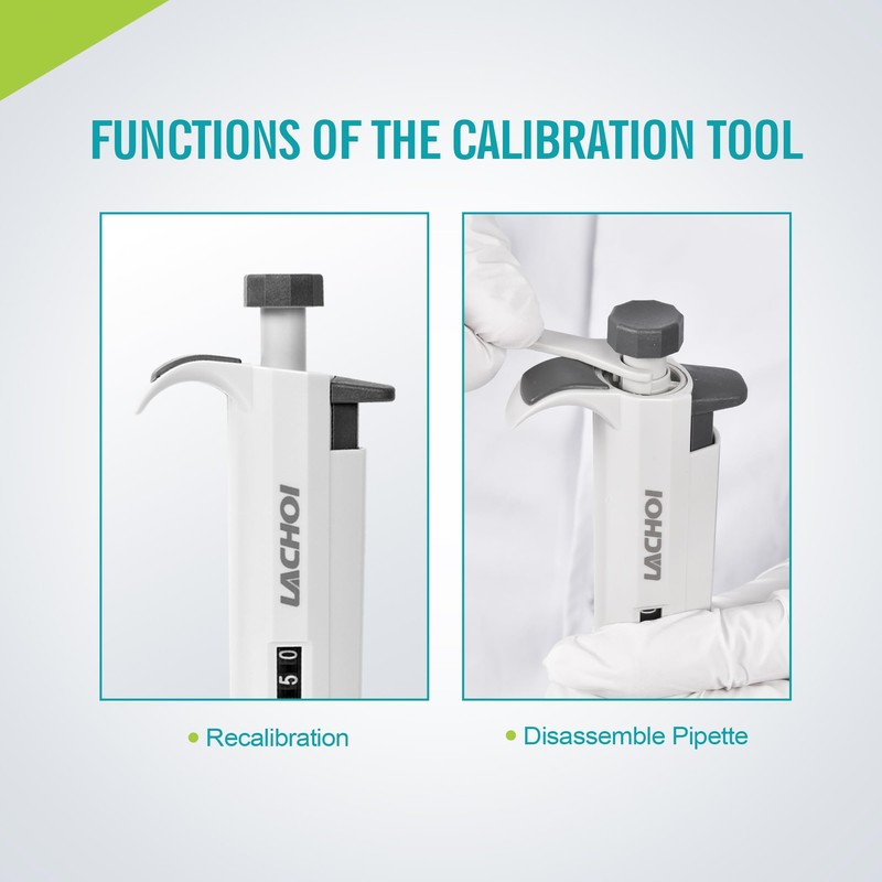 LACHOI Micropipeta 100-1000μl Lab Pipettor monocanal ajustable volumen variable, pipetetas