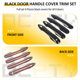 OCPTY Exterior Door Handle Cover Driver Side and Passenger Side Fit for 2018-2021 for Toyota for Camry Car Door Handle Covers Trim Kit Carbon Fiber