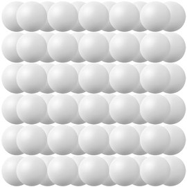 40MM Ping Pong Balls, 50 or 80 Pack Assorted Colored Tennis Balls Multi Color Plastic Balls Fun Beer Ping Pong Balls Bulk for Beer Pong Balls, Arts and Craft, Party Decoration, Cat Balls (80pcs-White)