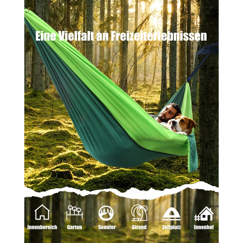 Singnstek Camping Hammock, 275 x 140 cm, Hammocks, 300 kg