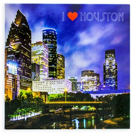 I Love Houston Souvenir Refrigerator Magnet