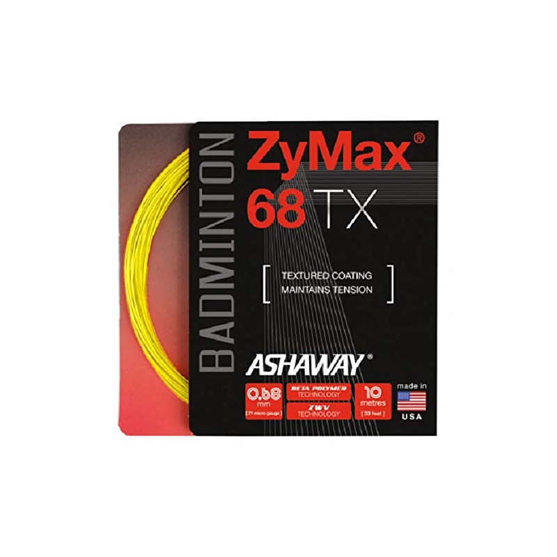 Ashaway ZyMax 68 TX Badminton Strings - Optic Yellow