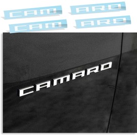 Fender Badge Overlay Decal - 2010-2015 Camaro LS, LT, RS, SS - (Color: Flat White)