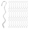 Framendino, 20 Pack Silver Alloy Metal Bookmark Hook with Wave