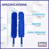 Spider Web Brush with Pole | Chenille Extension Duster, Aluminum
