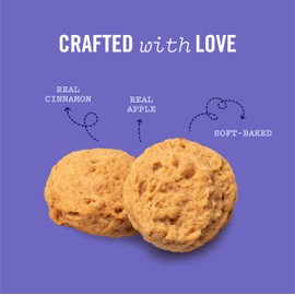 Three Dog Bakery Soft Baked Classic Cookies with Oats and Apple, Premium Treats for Dogs, 13 Ounce Box (114334)