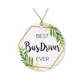 Bus Driver Christmas Ornament - Christmas Ornament Gift for Bus Driver - World's Best Bus Driver - Best Bus Driver Ever - Bus Driver Gifts Printed on Both Sides