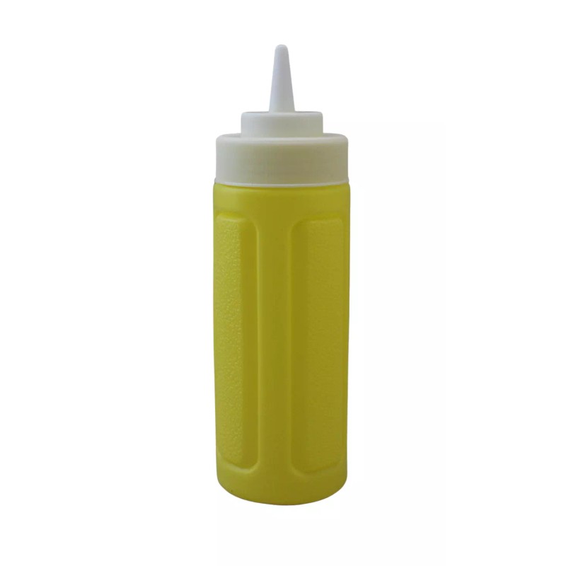 Dependable Industries 2 Piece Plastic Squeeze Mustard Ketchup Salad Dressing