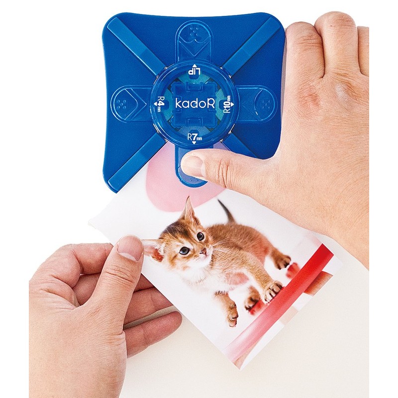 ナカバヤシ 穴あけパンチ KadoR コーナーパンチ ブルー PKR-101-B