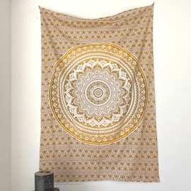 MOMOMUS Sandfree Large Beach Towels for Adults - Mandala Style, Lightweight and Familiar - Sandproof Beach Blanket - Brown, 135 x 210 cm