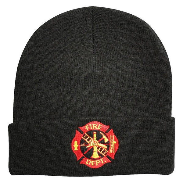 Rothco Deluxe Fire Department Embroidered Watch Cap, Black