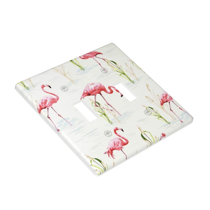 Flamingo Light Switch Cover Decorative Double Toggle Wall Plate Outlet