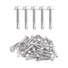 IMScrews 25pcs #8 x 1" Stainless Hex Washer Head Self