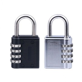 Zinc Alloy Dial Padlock - Namsan Tower Design Combination Lock for Lockers & Gates Silver 2ea