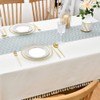 Yofori Cotton Blend Table Cloth for Square Tables Solid Embroidery