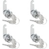 4 Sets of Cabinet Locks with Keys for Mailbox, Drawer