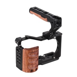 deico Jaula para cámara + Kit de manija Superior Jaula de Video de aleación de Aluminio con Montura de Zapata fría Reemplazo de roscas de 1/4 Pulgada y 3/8 Pulgada para cámara Sony ZV-E10