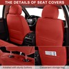 TIEHESYT Martha Red Car Seat Covers Front Pair, Breathable Leather