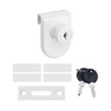 White Glass Door Lock, Single Door Display Locks with Separate