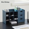 BLUE GINKGO Hive Stack Desk Organizer – Stackable Pen Holder,