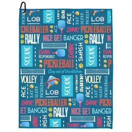 MINI ZOZI Pickleball Towels Funny Gifts 14x18 for Women Men Accessories Pickle Ball Lovers Towel Gear Supplies Gear Unique Ideas Merchandise