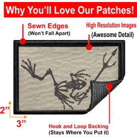 Navy Seals Frogman Trident Morale Patch | Navy Seal Gear by RedheadedTshirts | 2x3 Frog Skeleton Patch for Your Plate Carrier Accessories, Tactical Vest Gear, hat Patch and Backpack | Made in The USA