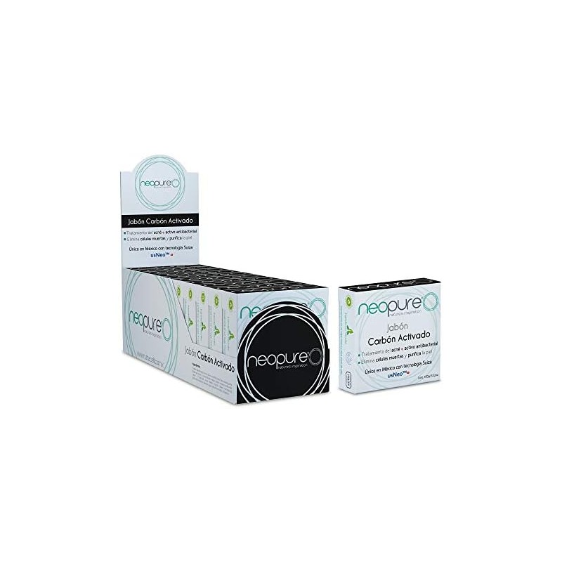 Jabón neopure® Carbón Activado + usNeo® Barra 100 G