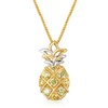 AOBOCO 925 Sterling Silver Pineapple Necklace Gold Plated Pendant Birthday