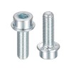 sourcing map M8x25mm Flanged Socket Head Cap Screws, 20pcs 8.8