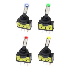 Be In Your Mind 4pcs Toggle Switch Car LED Toggle Switch Auto Toggle Rocker Switch ON-Off Toggle Switch ASW-15D 3 Pin Toggle Switch for Cars Motorcycles Boats