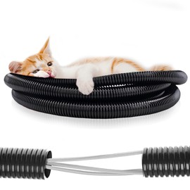 SunGrow Dog and Cat Cord Protector, 3/8 Inch Diameter, Dog, Cat, Ferret Cord Protector from Wire Chew, Cable Protector Tubing, Stop Chewing Cable Management Sleeve (5 Feet)